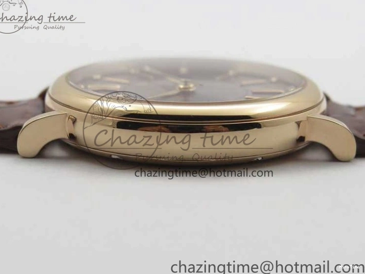 MIROTIME 0429 Portofino 37mm RG V7F 1:1 Best Edition Gray Dial on Deep Brown Leather Strap A SunProtective 7090